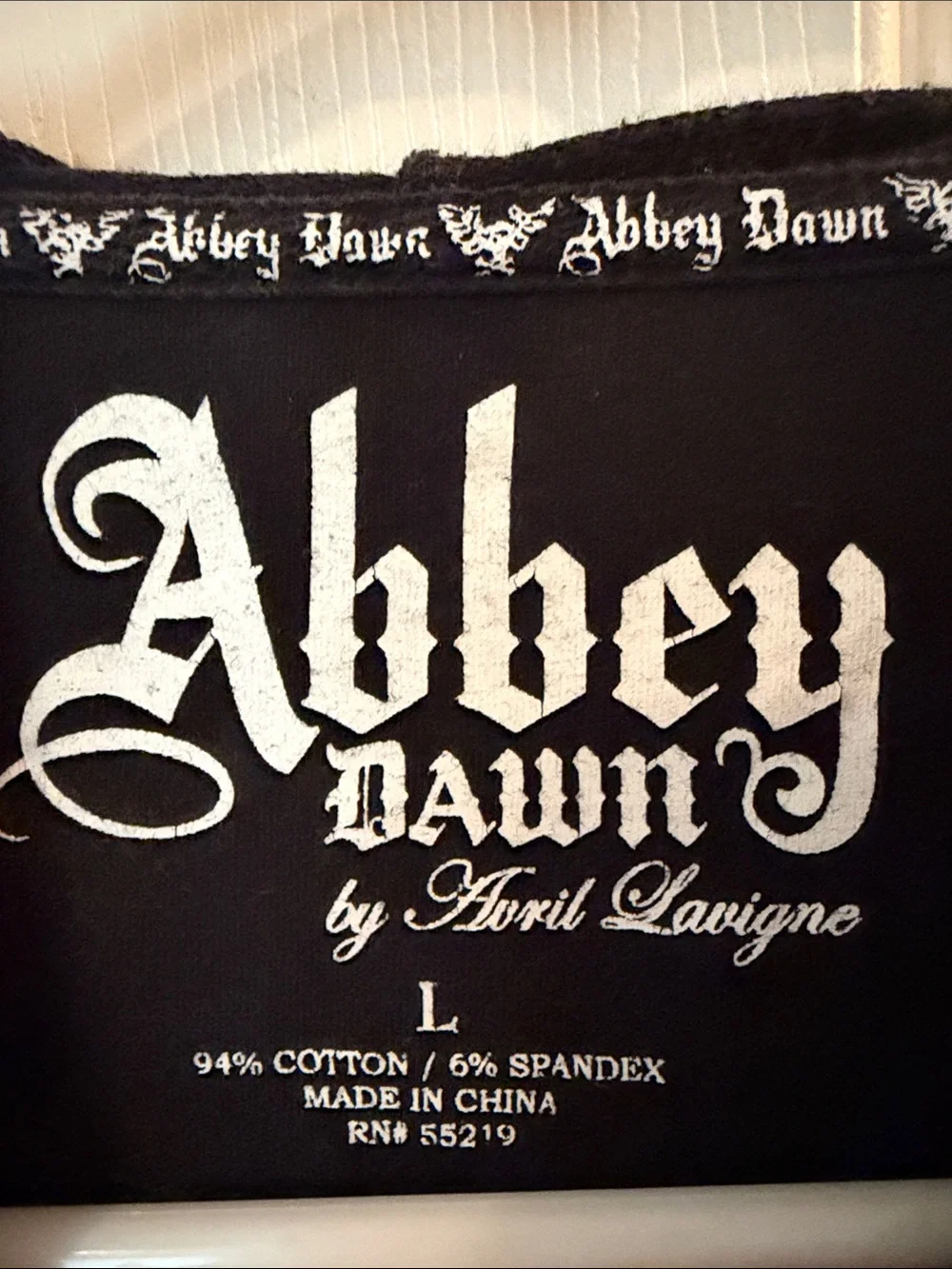 Abbey Dawn Black Short-Sleeve Zip Hoodie with Gold Skull Graphic - Picture 7 of 10